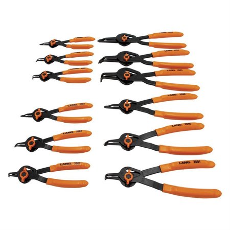 LANG TOOLS 12pc Quick Switch Snap Ring Pliers 3595